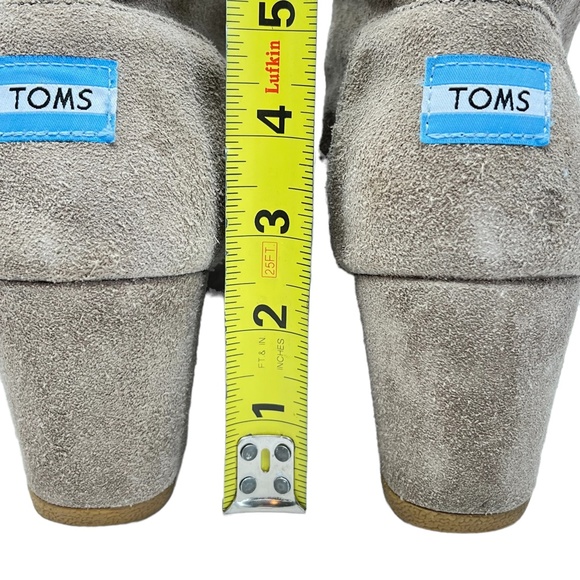Toms women's tan suede wedge booties size 10 - Picture 7 of 10